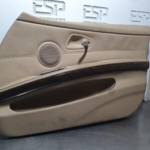 BMW 3 Series Door Trim RH Front, E90-E91, Sedan/Wagon, Leather, Tan, W/ Gloss Bl