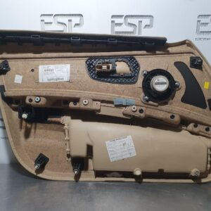 BMW 3 Series Door Trim RH Front, E90-E91, Sedan/Wagon, Leather, Tan, W/ Gloss Bl